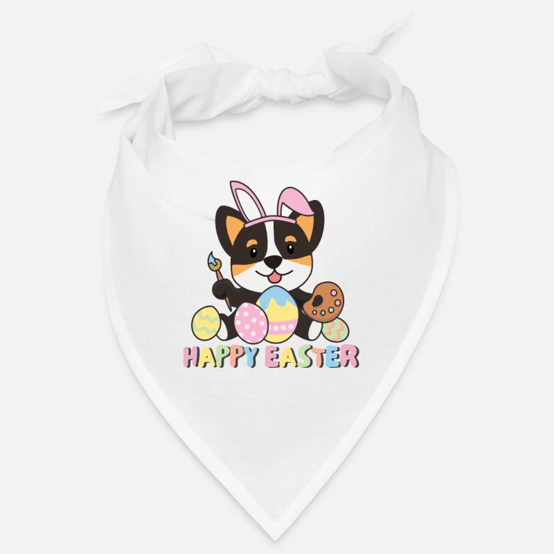 happy easter süßes Corgi Ostern mit Ostereiern Bandana