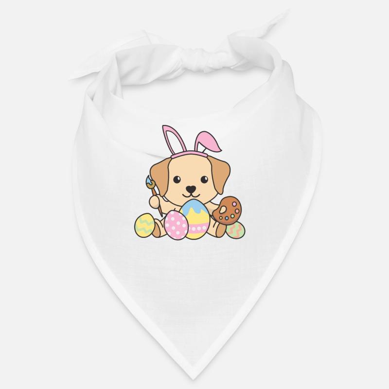 happy easter sweet Labrador Easter with Easter eggs Bandana