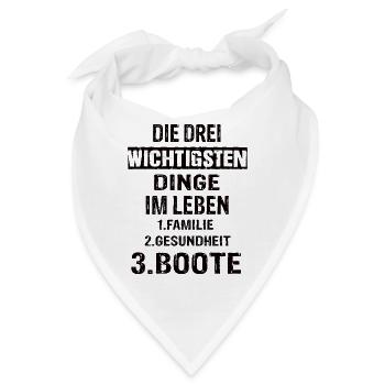 Die Drei Wichtigsten Dinge Im Leben - Bandana - Weiß - Vorne