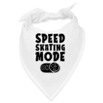 Speed Skating Mode On Winter Sports Speed Skater - Bandana - Weiß - Vorne