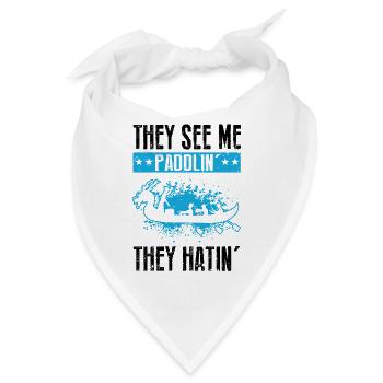 Drachenboot und Drachenboot Crew - Bandana - Weiß - Vorne
