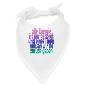 EYWA Energie Spruch - Bandana - Weiß - Vorne