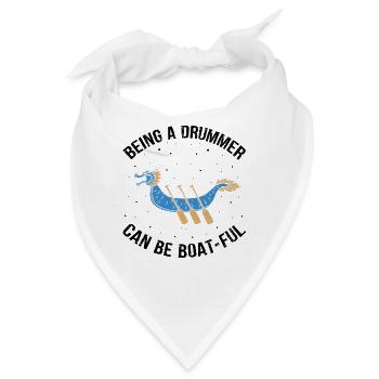 Drachenboot und Drachenboot Crew - Bandana - Weiß - Vorne