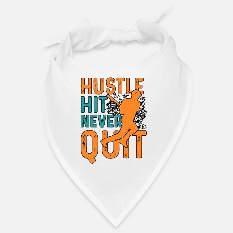 Hustle Hit Never Stop Baseball Bandana