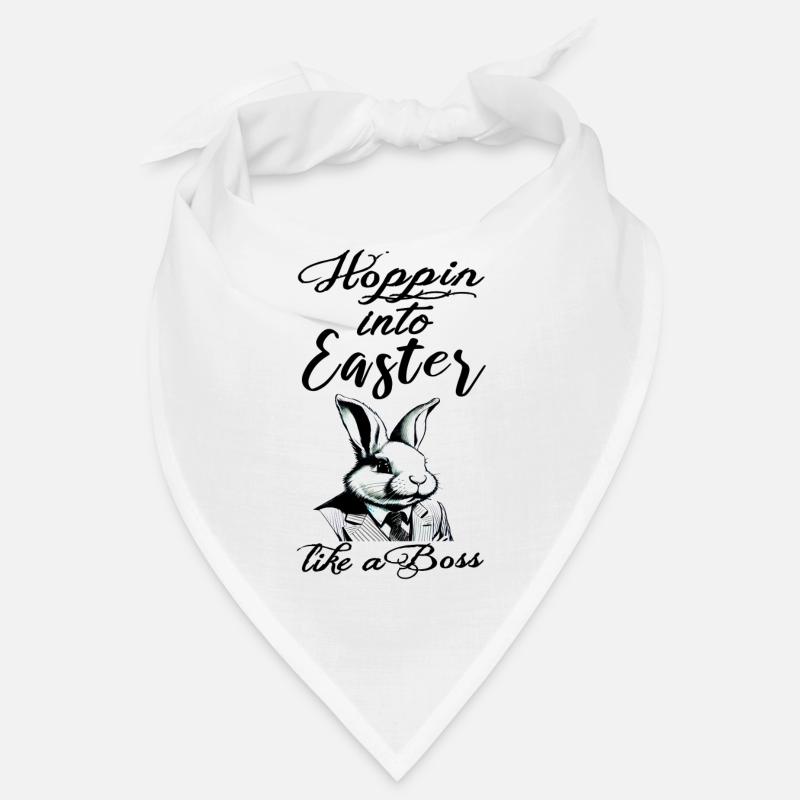 stylish Easter bunny with suit and tie Bandana