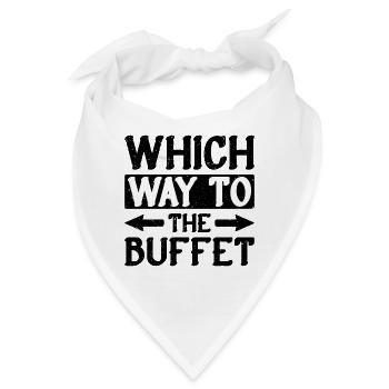 Which Way To The Buffet 16 - Bandana - Weiß - Vorne