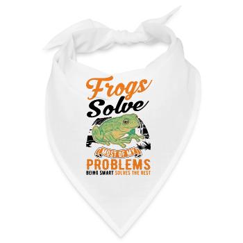 Frosch Geschenk Laubfrosch - Bandana - Weiß - Vorne