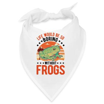 Frosch Geschenk Laubfrosch - Bandana - Weiß - Vorne