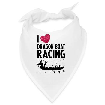 Drachenboot und Drachenboot Crew - Bandana - Weiß - Vorne