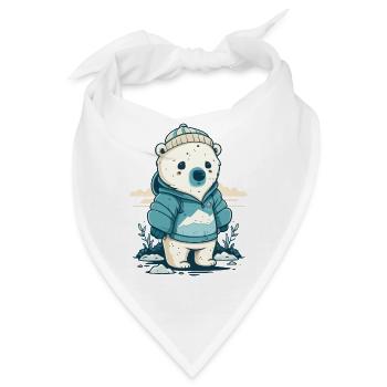 Einsamer kleiner Eisbär - Bandana - Weiß - Vorne