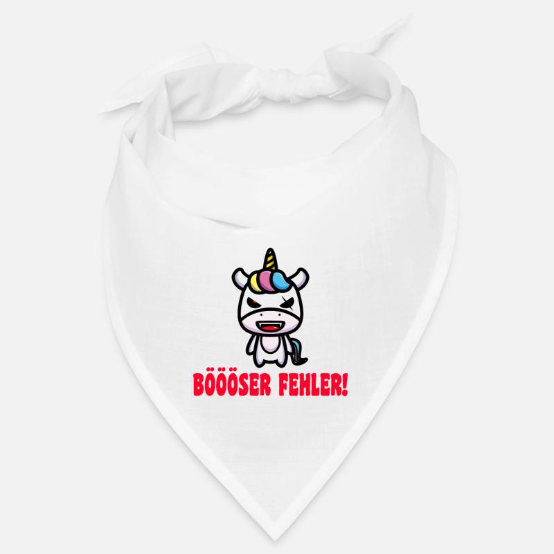 Du Denkst Ich Bin Klein Lieb Und Nett Einhorn - Bandana - Weiß