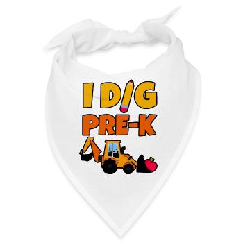 I Dig Pre-K 4 - Bandana - Weiß - Vorne