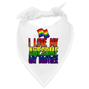 I Love My Awesome Gay Brother 4 - Bandana - Weiß - Vorne