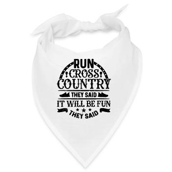 Run Cross Country They Athletic Country Runner - Bandana - Weiß - Vorne