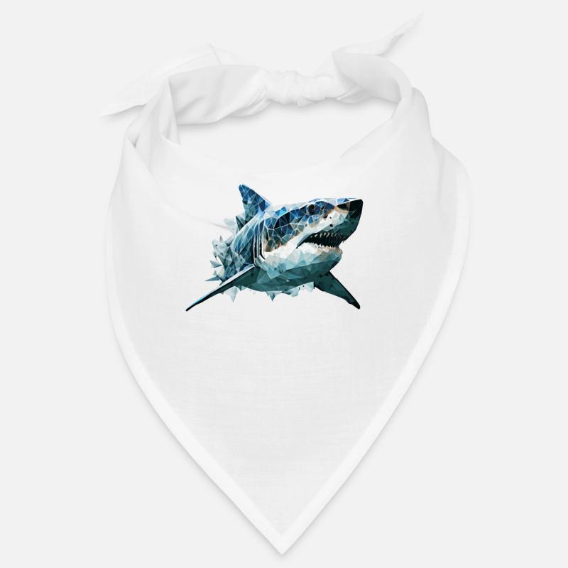 Geometric Shark Head Abstract Polygonal Bandana