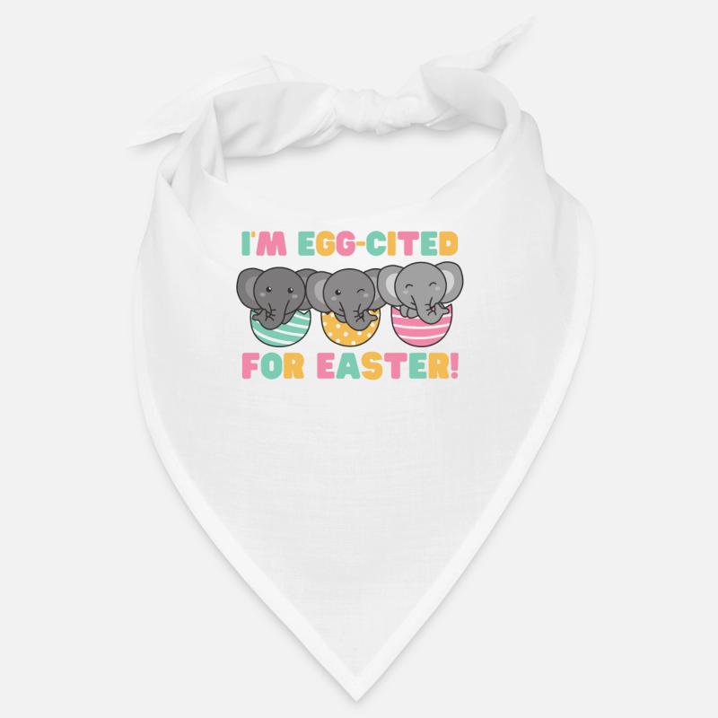 cute elephants at Easter with Easter eggs elephant Bandana