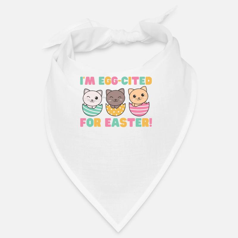cute cats at Easter with Easter eggs cat Bandana