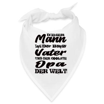 Vater Und Opa - Bandana - Weiß - Vorne