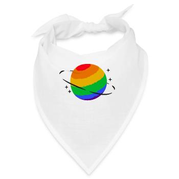 Stolz LGBTQ. Stellungnahme - Bandana - Weiß - Vorne