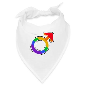 Stolz LGBTQ. Stellungnahme - Bandana - Weiß - Vorne