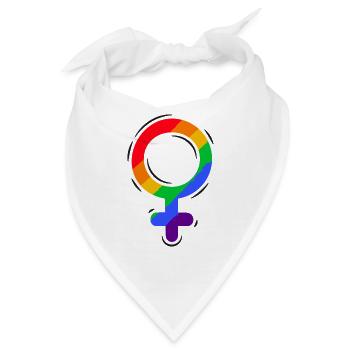 Stolz LGBTQ. Stellungnahme - Bandana - Weiß - Vorne