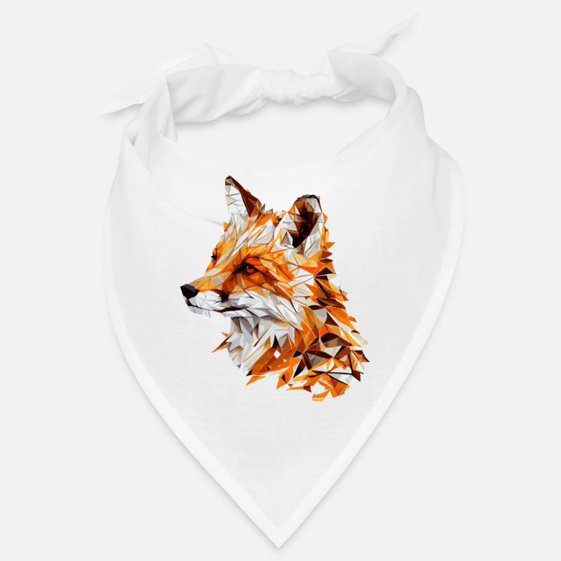 Geometric Fox Head Abstract Polygonal Bandana