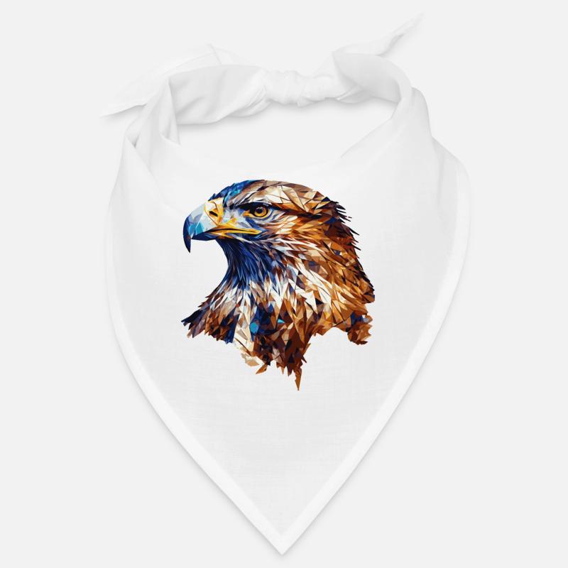 Geometric Bald Eagle Head Abstract Polygonal Bandana