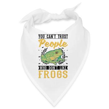 Frosch Geschenk Laubfrosch - Bandana - Weiß - Vorne