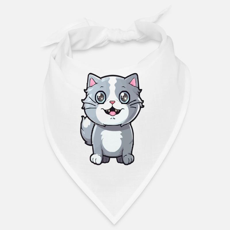 Chaton mignon avec œil de chat pour les propriétaires de chats Bandana