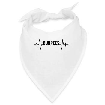 Burpees Herzschlag - Bandana - Weiß - Vorne