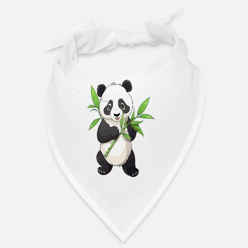 Panda mit Bambus Bandana