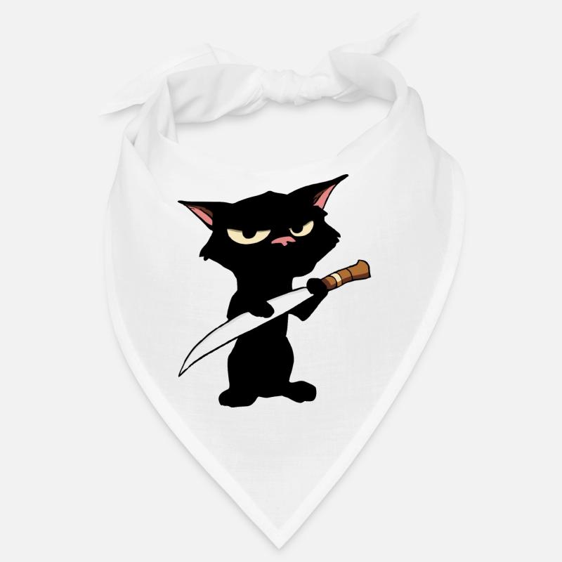 Chat avec un couteau Bandana
