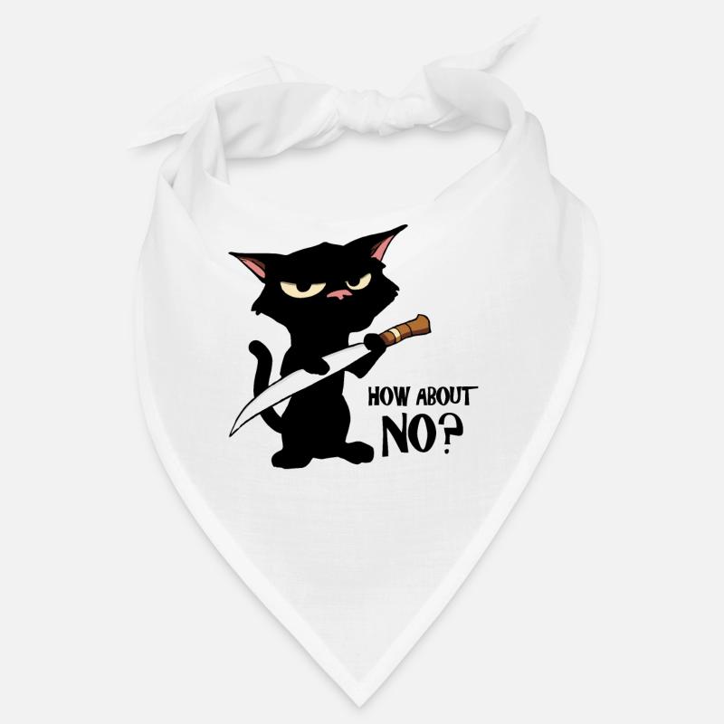 Katze mit Messer wie wäre es mit nein Bandana