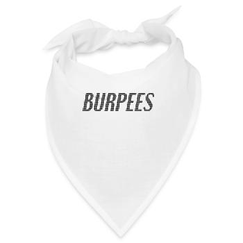 Burpees Schriftzug - Bandana - Weiß - Vorne