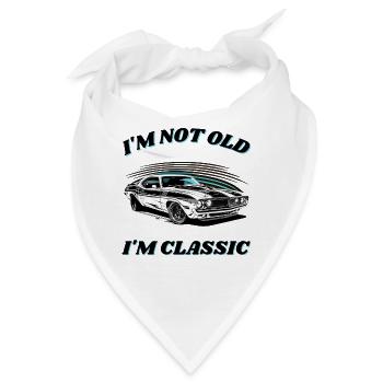 I'M NOT OLD I'M CLASSIC Muscle-Car Design - Bandana - Weiß - Vorne