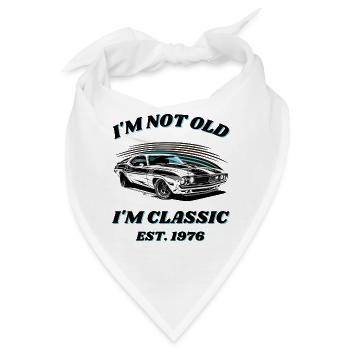 Geboren 1976 Classic seit 1976 Muscle-Car Design - Bandana - Weiß - Vorne