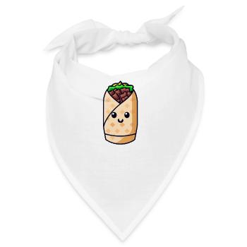Süßer Kawaii Kebap Wrap - Bandana - Weiß - Vorne