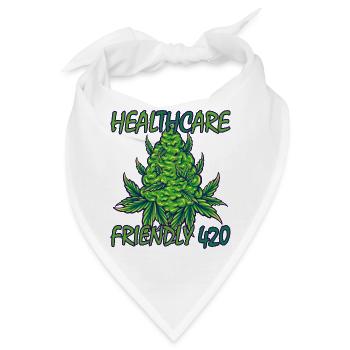MARIHUANA SMOKE 420 CANNABIS WEED HANF DESIGN - Bandana - Weiß - Vorne