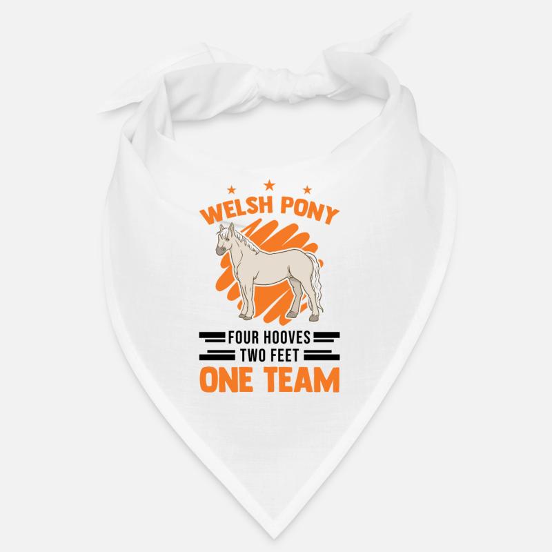 Welsh Pony 4 sabots 2 pattes Une équipe Bandana