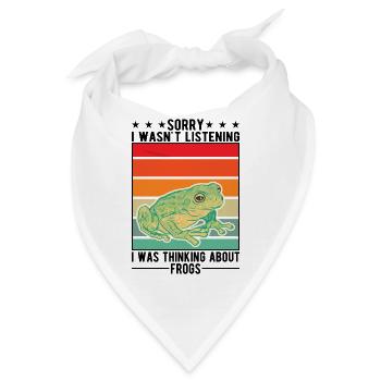Frosch Geschenk Laubfrosch - Bandana - Weiß - Vorne