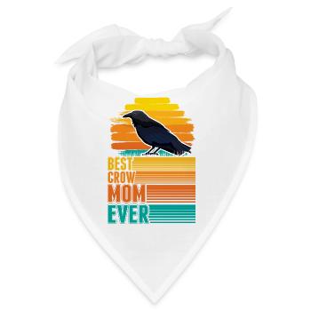 Best Crow Mom Ever Krähen Mama - Bandana - Weiß - Vorne