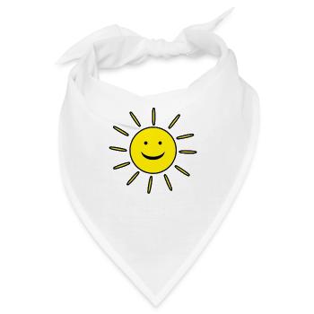 Sonne gute Laune - Bandana - Weiß - Vorne