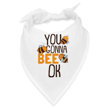 Biene Kinder Hummel Honigbiene - Bandana - Weiß - Vorne