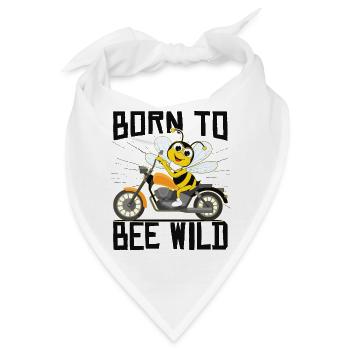 Born To Bee Wild - Bandana - Weiß - Vorne