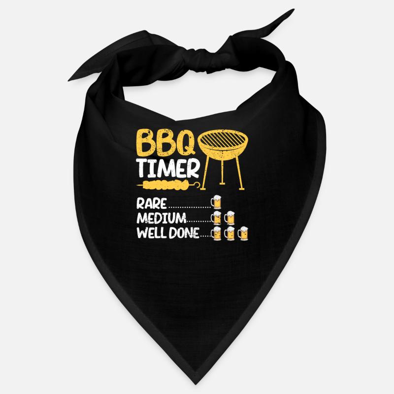 BBQ Timer Rare Medium Well Barbecue Funny Grill Bandana