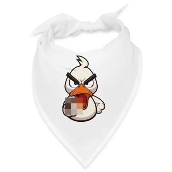Duck You! Lustige Ente mit Mittelfinger zensiert - Bandana - Weiß - Vorne