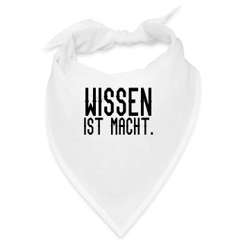 Wissen ist Macht - Bandana - Weiß - Vorne