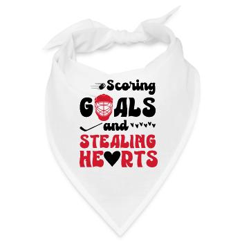 Valentinstag Eishockey Sport Paare Dating - Bandana - Weiß - Vorne