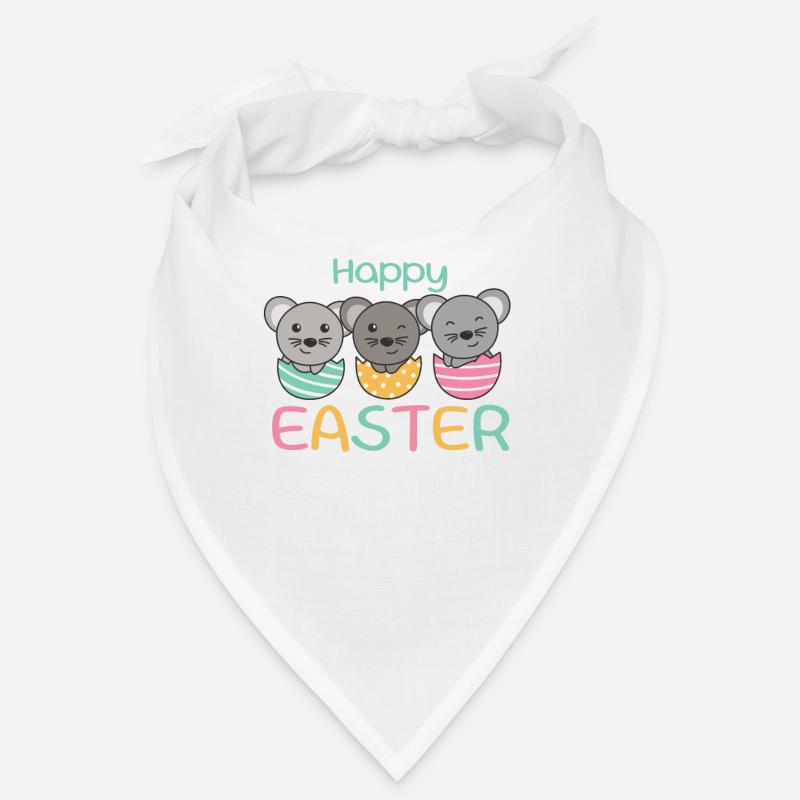 cute mice at Easter with Easter eggs mouse Bandana