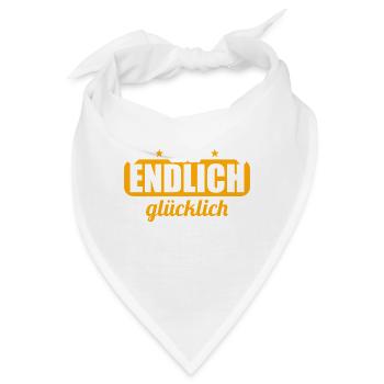 Geschieden und Pleite aber endlich glücklich - Bandana - Weiß - Vorne